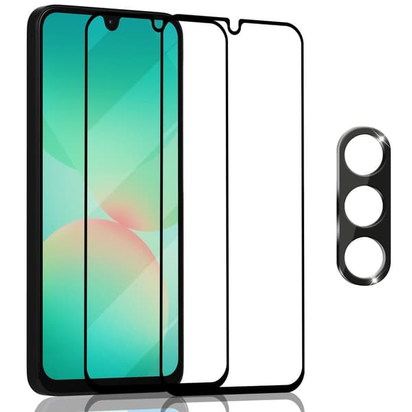 2-Pack Samsung A26 Skærmbeskyttelse & 1-Pack linsebeskyttelse - Hærdet Glas 9H - Super kvalitet 3D