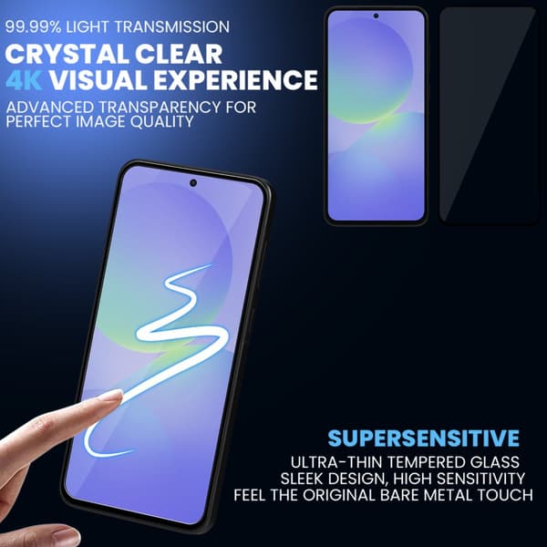 1-Pack Samsung A36 Skärmskydd & 1-Pack linsskydd - Härdat Glas 9H - Super kvalitet 3D