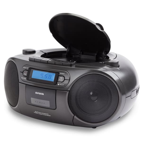 AIWA Kassettradio CD/FM-radio/Kassettbånd/USB/BT Svart