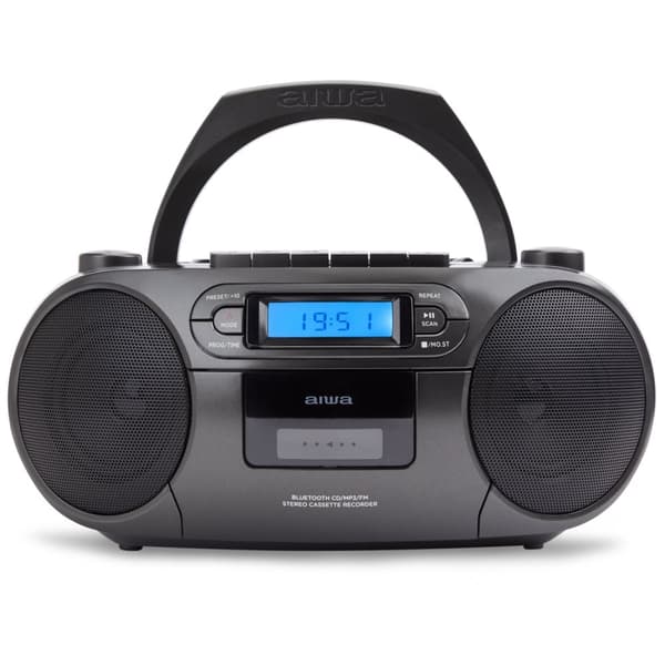 AIWA Kassettradio CD/FM-radio/Kassettbånd/USB/BT Svart