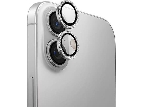 Uniq UNIQ Optix Alumiininen kameran linssisuoja iPhone 16 6.1" / 16 Plus 6.7" valkoinen hohtava kameran linssilasi applikaattorilla varustettuna