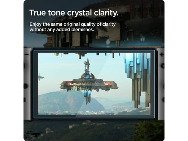 Spigen Glas.tR EZ Fit, Nintendo Switch, Suojapakkaus, Läpinäkyvä, Laatikko, 91,4 mm, 0,254 mm