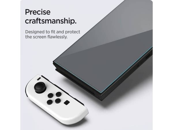 Spigen Glas.tR EZ Fit, Nintendo Switch, Suojapakkaus, Läpinäkyvä, Laatikko, 91,4 mm, 0,254 mm