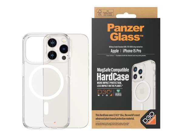 PanzerGlass PG Hardcase Iphone 2023 Pro 6.1In MS D3O, Suojus, Apple, Apple - iPhone 15 Pro, Läpinäkyvä