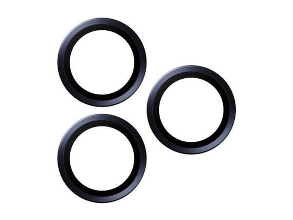 PanzerGlass Hoops - Linsskydd för mobiltelefon - glas - ramfärg svart - för Apple iPhone 15 Pro, 15 Pro Max