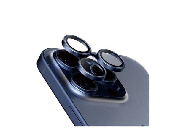 PanzerGlass Hoops - Linsskydd för mobiltelefon - glas - ramfärg svart - för Apple iPhone 15 Pro, 15 Pro Max