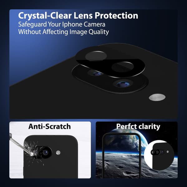 2-Pack Google Pixel 9a Skærmbeskyttelse & 1-Pack linsebeskyttelse - Hærdet Glas 9H - Super kvalitet 3D