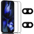 Miniatyrbild 1 av 7: 2-Pack Google Pixel 9a Skärmskydd & 2-Pack linsskydd - Härdat Glas 9H - Super kvalitet 3D