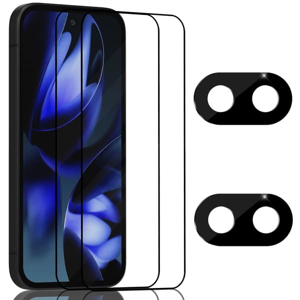 2-Pack Google Pixel 9a Näytönsuoja & 2-Pack linssinsuoja - Karkaistu Lasi 9H - Super laatu 3D