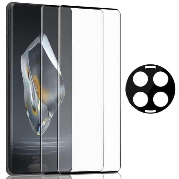 2-Pack Oneplus 12R Skärmskydd & 1-Pack linsskydd - Härdat Glas 9H - Super kvalitet 3D