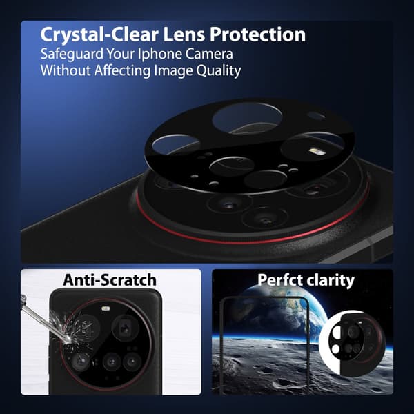 1-Pack Xiaomi 15 Ultra Skärmskydd & 1-Pack linsskydd - Härdat Glas 9H - Super kvalitet 3D
