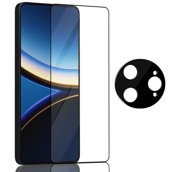 1-Pack Xiaomi Poco F7 Pro Skærmbeskyttelse & 1-Pack linsebeskyttelse - Hærdet Glas 9H - Super kvalitet 3D
