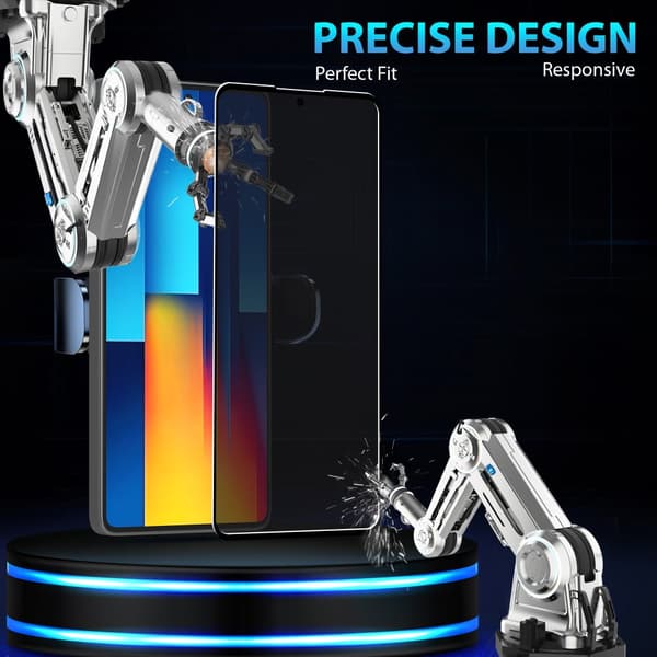 1-Pack Xiaomi Poco M6 Pro Privacy Näytönsuoja - Karkaistu Lasi 9H - Super laatu 3D