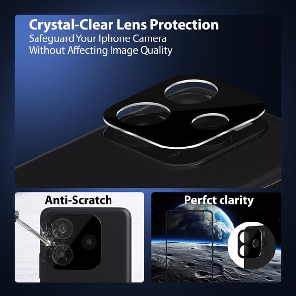 2-Pack Xiaomi Redmi Note 14 Privacy Skærmbeskyttelse & 1-Pack linsebeskyttelse - Hærdet Glas 9H - Super kvalitet 3D