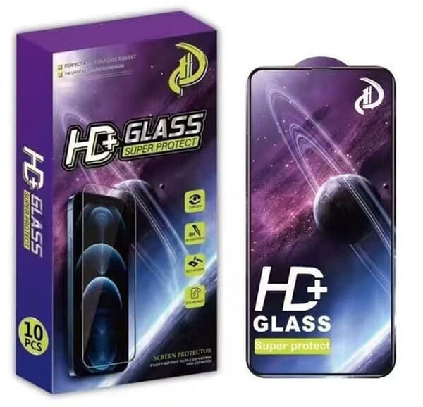 [10-Pack] iPhone 14 Pro Härdat glas Skärmskydd 9D - Svart