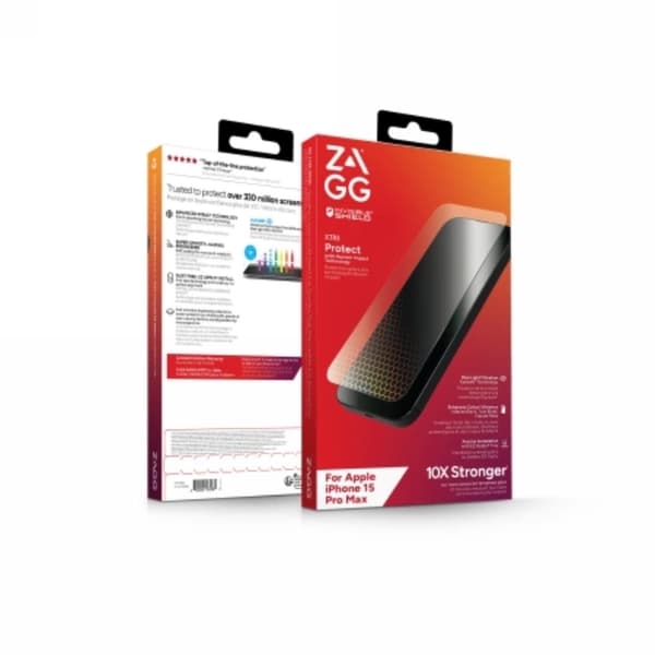 Zagg iPhone 15 Pro Max Härdat Glas Skärmskydd InvisibleShield XTR3