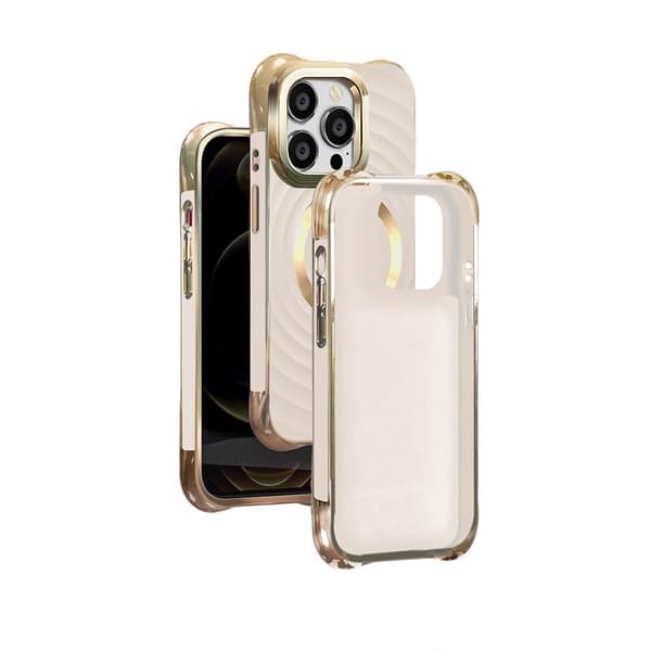 iPhone 12 / iPhone 12 PRO - MagSafe-kompatibel Circle Glam Mag Skal Rosa