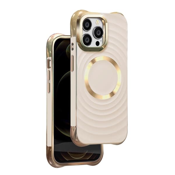 iPhone 12 / iPhone 12 PRO - MagSafe-kompatibel Circle Glam Mag Skal Rosa