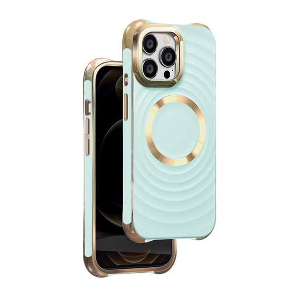 iPhone 13 / iPhone 14 - MagSafe-kompatibel Circle Glam Mag Skal Mynta