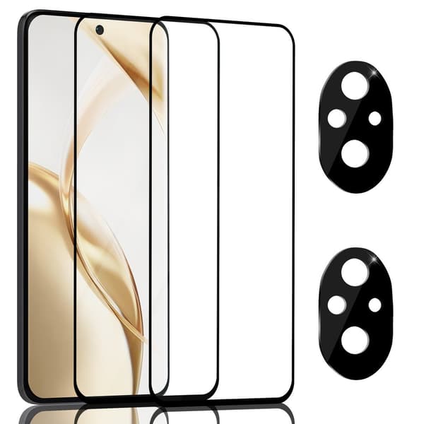 2-Pack Honor 200 Skärmskydd & 2-Pack linsskydd - Härdat Glas 9H - Super kvalitet 3D
