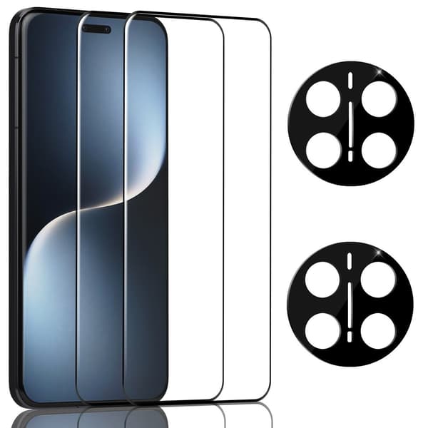 2-Pack Honor Magic 7 Pro Skærmbeskyttelse & 2-Pack linsebeskyttelse - Hærdet Glas 9H - Super kvalitet 3D