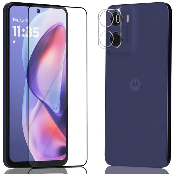 1-Pack Motorola G05 Skærmbeskyttelse & 1-Pack linsebeskyttelse - Hærdet Glas 9H - Super kvalitet 3D