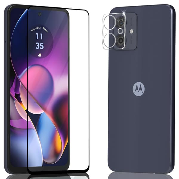 1-Pack Motorola G54 Skärmskydd & 1-Pack linsskydd - Härdat Glas 9H - Super kvalitet 3D