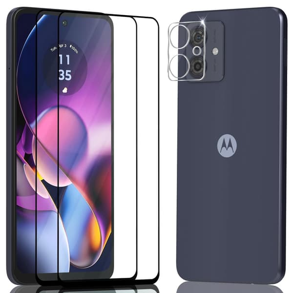 2-Pack Motorola G54 Skärmskydd & 1-Pack linsskydd - Härdat Glas 9H - Super kvalitet 3D