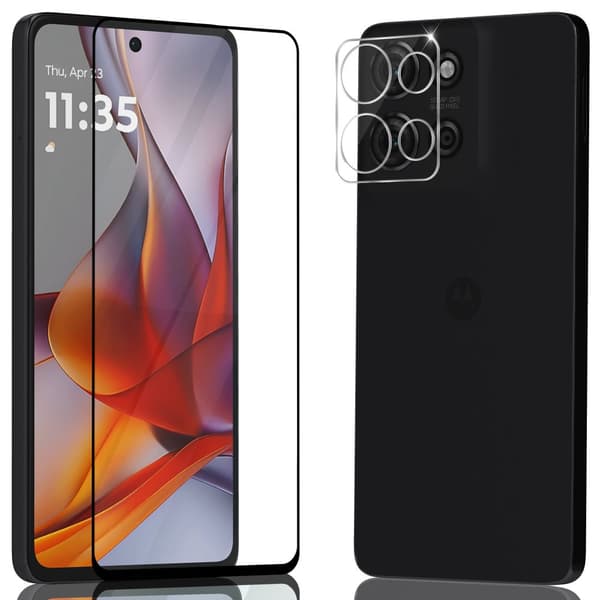 1-Pack Motorola G75 Skärmskydd & 1-Pack linsskydd - Härdat Glas 9H - Super kvalitet 3D