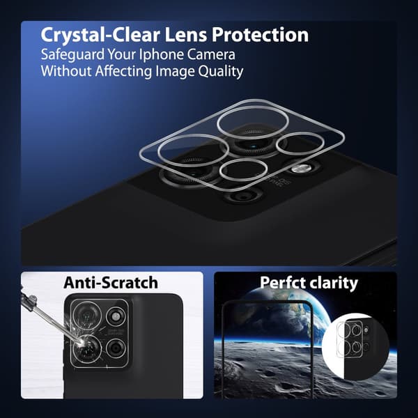 2-Pack Motorola G75 Skærmbeskyttelse & 2-Pack linsebeskyttelse - Hærdet Glas 9H - Super kvalitet 3D