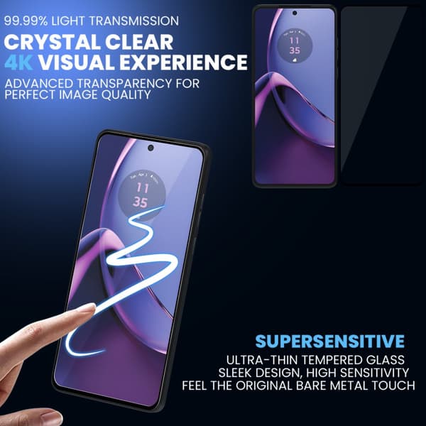 1-Pack Motorola G84 Skærmbeskyttelse - Hærdet Glas 9H - Super kvalitet 3D
