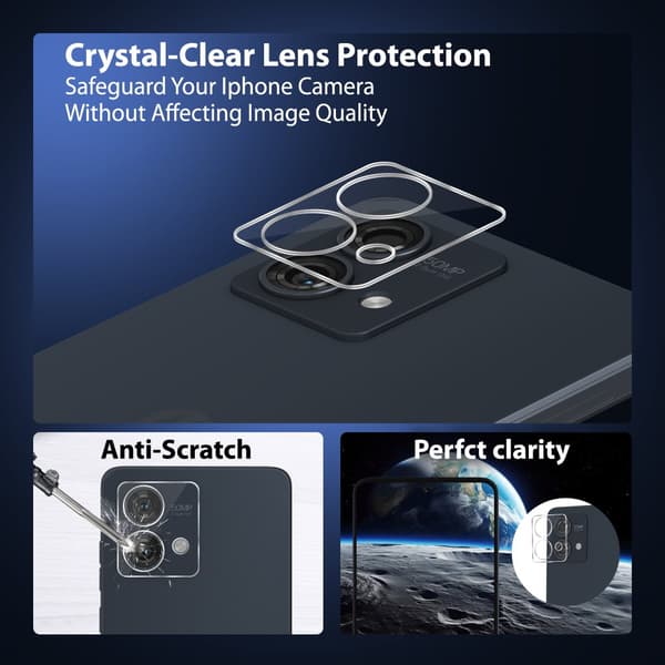 1-Pack Motorola G84 Skärmskydd & 1-Pack linsskydd - Härdat Glas 9H - Super kvalitet 3D