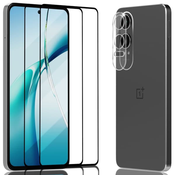 2-Pack OnePlus Nord CE4 Lite Skärmskydd & 1-Pack linsskydd - Härdat Glas 9H - Super kvalitet 3D