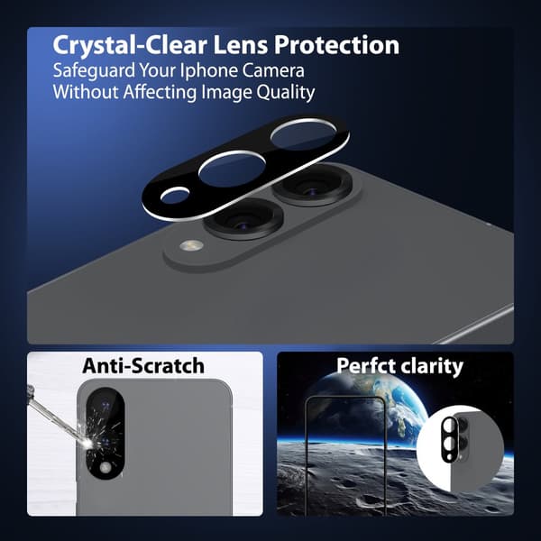 1-Pack Samsung S25 Edge Skärmskydd & 1-Pack linsskydd - Härdat Glas 9H - Super kvalitet 3D