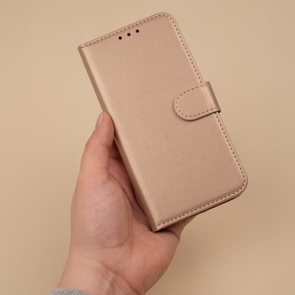 Motorola Edge 50 NEO - Book Case Fodral Mobilplånbok Guld
