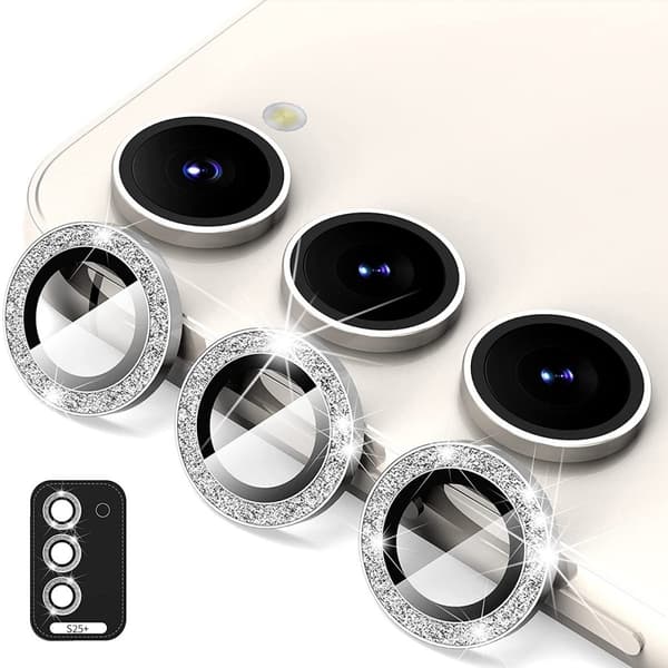 ENKAY Til Samsung Galaxy S25+ Kamera Linsebeskytter Hærdet Glas Glitter