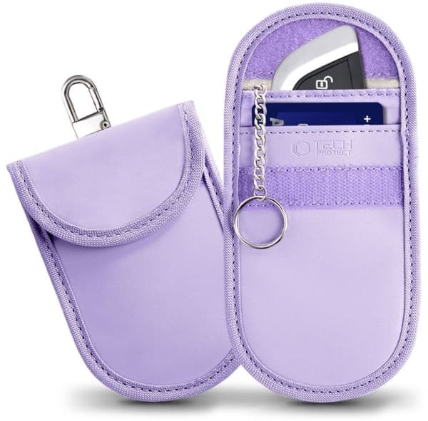 FARADAY TECH-PROTECT KLR100 PÅSE NYCKELLÖS RFID SIGNALBLOCKERARE FODRAL LAVENDEL