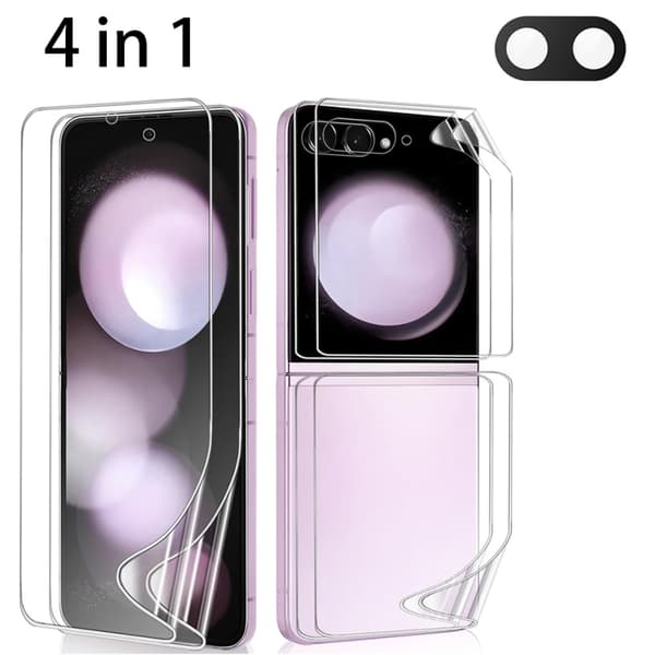 Samsung Galaxy Z Flip 5 4-i-1 Set - Tunt & Starkt Skydd
