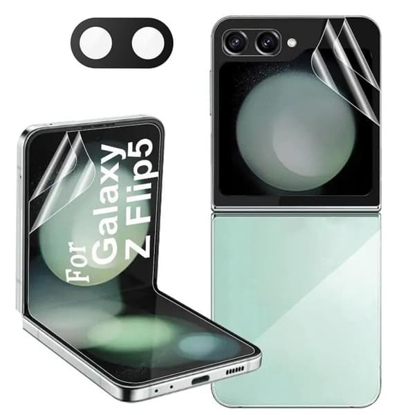 Samsung Galaxy Z Flip 5 4-i-1 Set - Tunt & Starkt Skydd