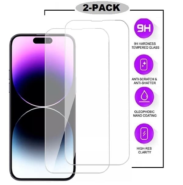 2-Pack - iPhone 16e - Premium 2.5D Härdat Glas Displayskydd