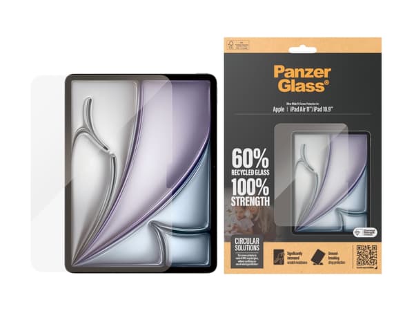 PanzerGlass - Skjermbeskyttelse for nettbrett - ultrabred passform - glass - for Apple 10.9-inch iPad; 11-inch iPad Air