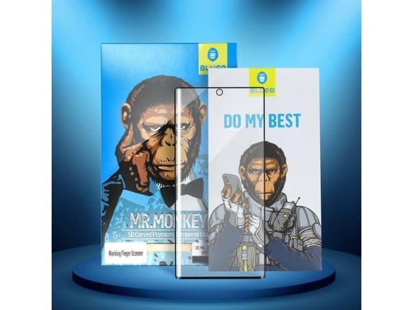 Blueo Tempered Glass 5D Mr. Monkey Glass - for Samsung Galaxy S22 svart (Strong Lite)