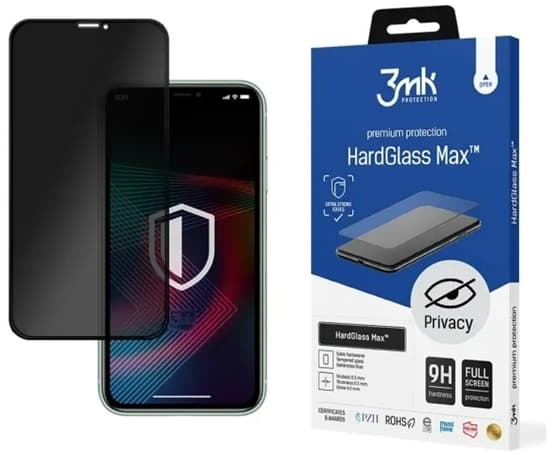 3MK iPhone 8 Härdat glas Skärmskyd Privacy - Svart