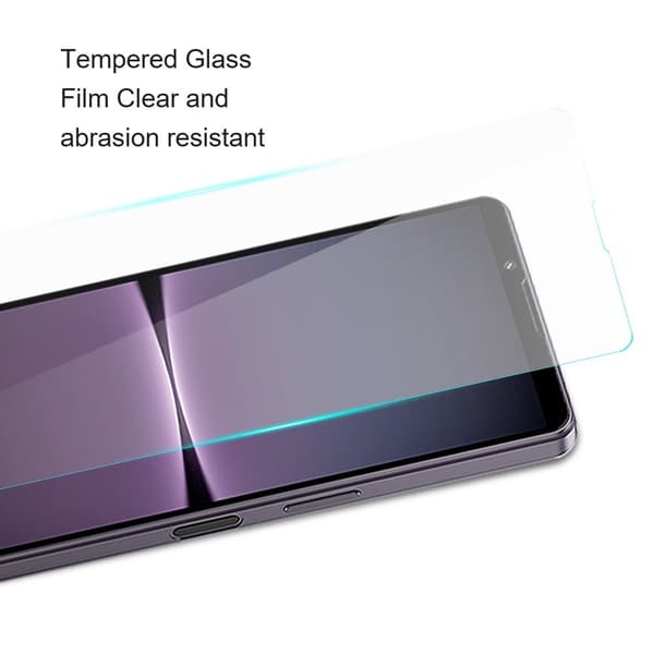 AMORUS Sony Xperia 1 VII näytönsuoja 2.5D kaareva reuna 9H alumiini-piilasilikaattilasi
