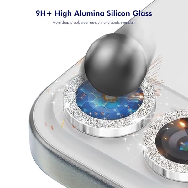ENKAY Kamera Lins Skydd till Samsung Galaxy Z Flip7 Härdat glas Glitter