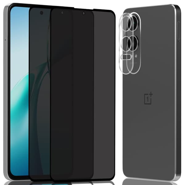 2-Pack OnePlus Nord CE4 Lite Privacy Skärmskydd & 1-Pack linsskydd - Härdat Glas 9H - Super kvalitet 3D