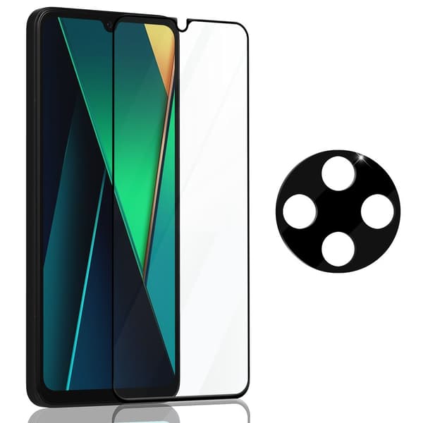 1-Pack Xiaomi Poco C75 Skärmskydd & 1-Pack linsskydd - Härdat Glas 9H - Super kvalitet 3D