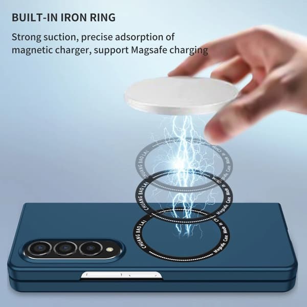 Samsung Galaxy Z Fold 4 - MagSafe Kompatibelt TPU Skal, Tunt & Stötsäkert Skydd Vinröd
