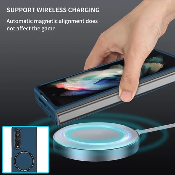 Samsung Galaxy Z Fold 4 - MagSafe Kompatibelt TPU Skal, Tunt & Stötsäkert Skydd Vinröd