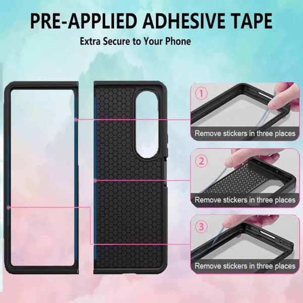 Samsung Galaxy Z Fold 6 - Stötsäker Ring Armor Stand Slimmt mobilskal Röd